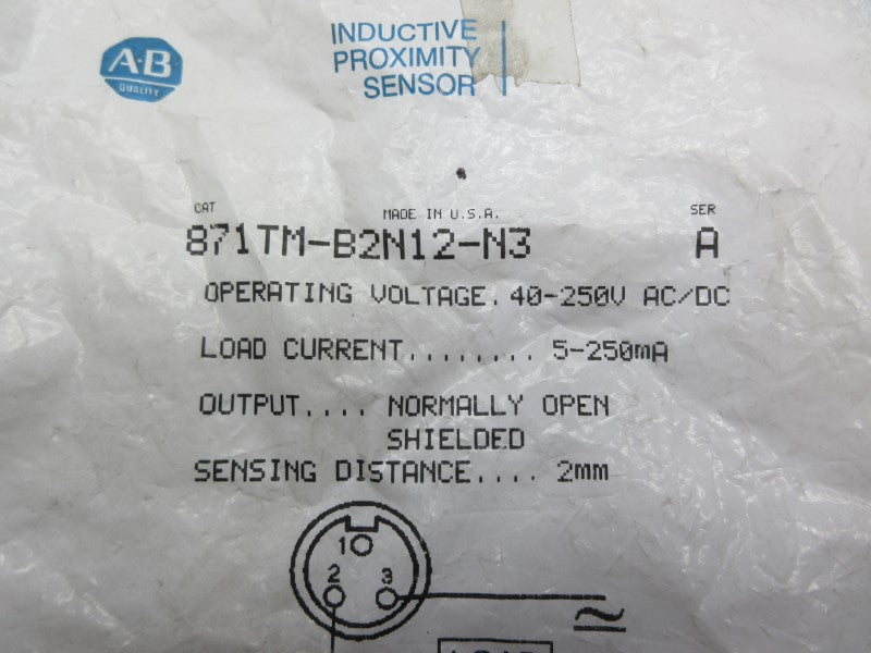 ALLEN BRADLEY 871TM-B2N12-N3 SER. A 40-250VAC NSMP