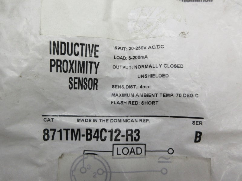 ALLEN BRADLEY 871TM-B4C12-R3 SER. B 20-250VAC NSMP