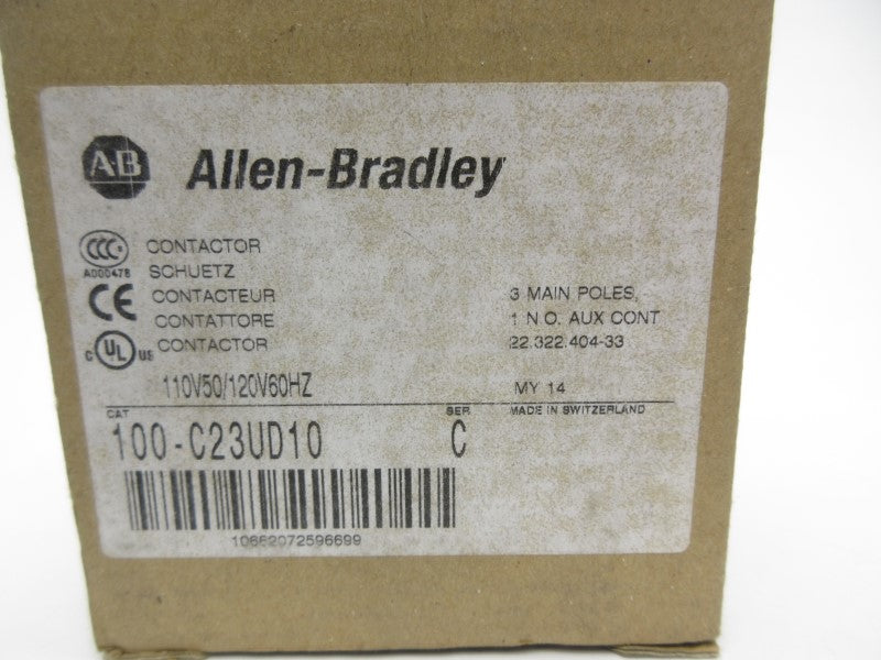 ALLEN BRADLEY 100-C23UD10 SER. C 110/120V 32A (BR/WH) NSMP