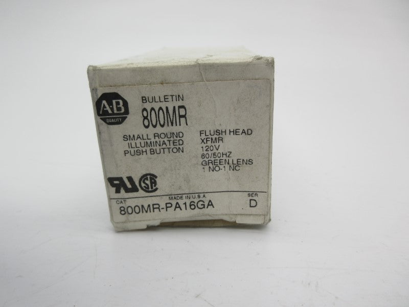 ALLEN BRADLEY 800MR-PA16GA SER. D 110/120V (WH) NSMP
