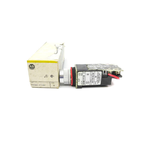 ALLEN BRADLEY 800MR-PT16K SER. D 110/120V (AS PICTURED) (BK/YL) NSMP
