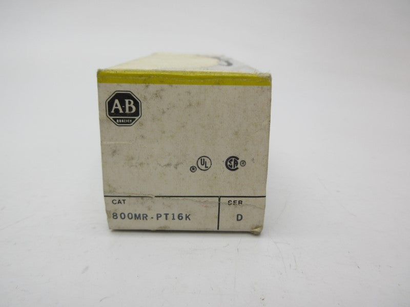 ALLEN BRADLEY 800MR-PT16K SER. D 110/120V (AS PICTURED) (BK/YL) NSMP