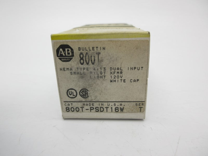 ALLEN BRADLEY 800T-PSDT16W SER. T 120V (BK/YL) NSMP