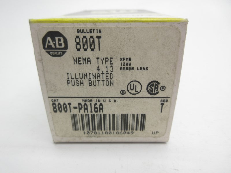 ALLEN BRADLEY 800T-PA16A SER. T 120V (BK/YL) NSMP