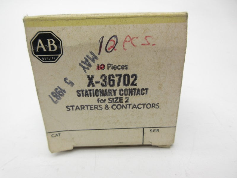 ALLEN BRADLEY X-36702 (PKG OF 10) (BK/YL) NSMP