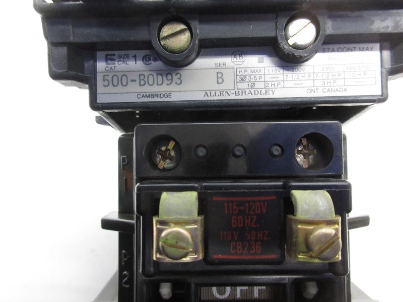 ALLEN BRADLEY 500-BOD93 SER. B 110/115-120V 27A NSNP