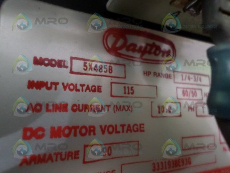 DAYTON 5X485B DC DRIVE  UNMP