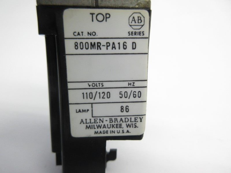 ALLEN BRADLEY 800MR-PA16B SER. D 110/120V NSNP
