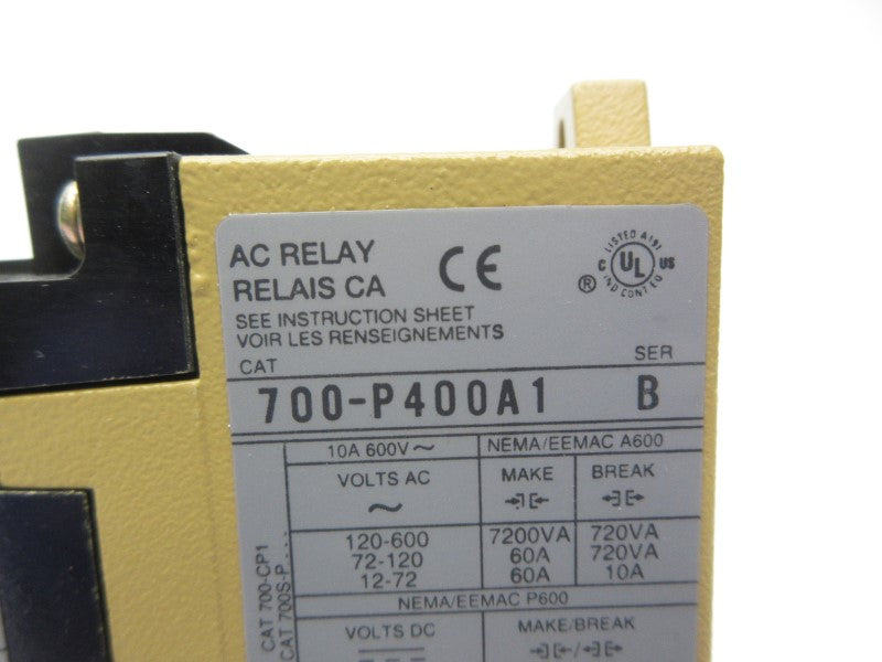 ALLEN BRADLEY 700-P400A1 SER. B 110/115-120V 60A (AS PICTURED) NSNP