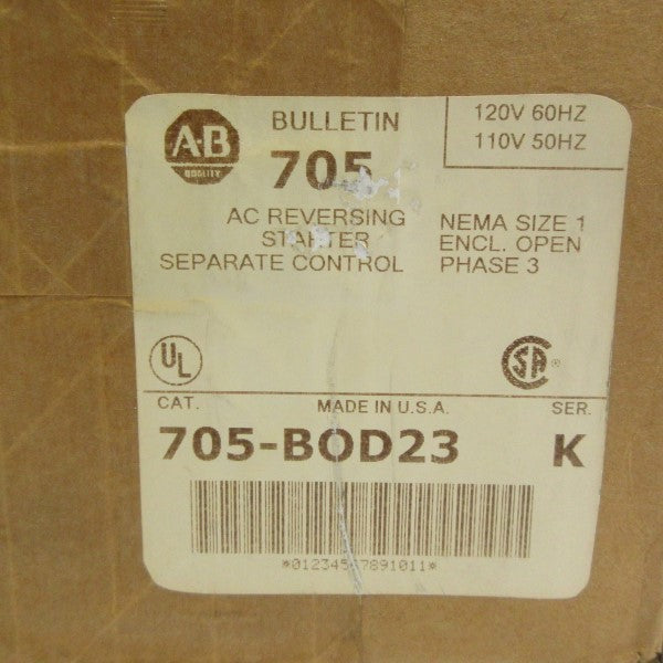 ALLEN BRADLEY 705-BOD23 SER. K 110/120V (BR/WH) NSMP