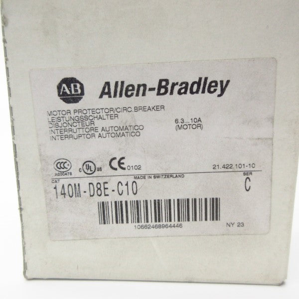 ALLEN BRADLEY 140M-D8E-C10 SER. C 690V 6.3-10A (WH) NSMP