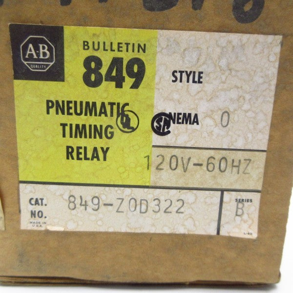 ALLEN BRADLEY 849-ZOD322 SER. B 120V (BR/YL) NSMP