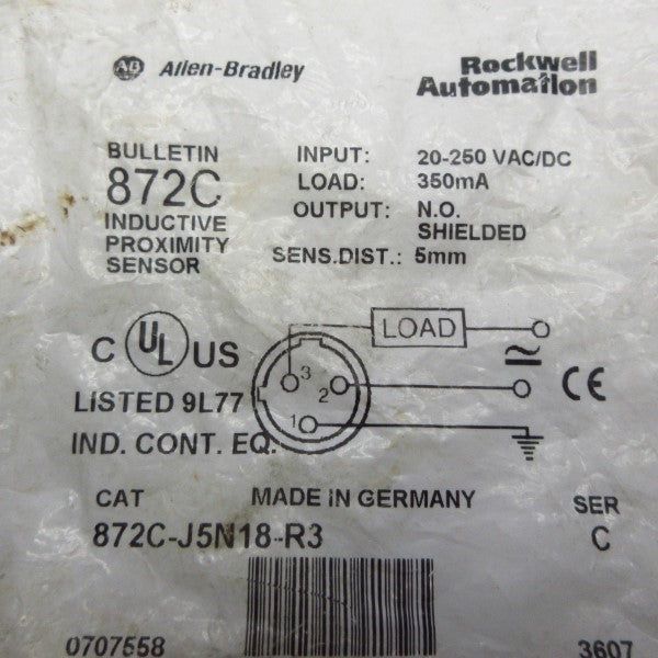 ALLEN BRADLEY 872C-J5N18-R3 SER. C 20-250VAC/DC NSMP