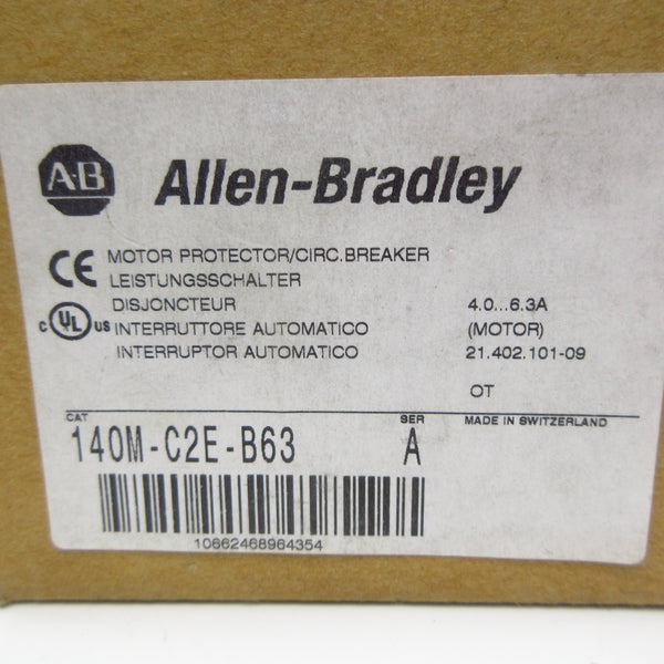 ALLEN BRADLEY 140M-C2E-B63 SER. A 690V 4.0-6.3A NSMP