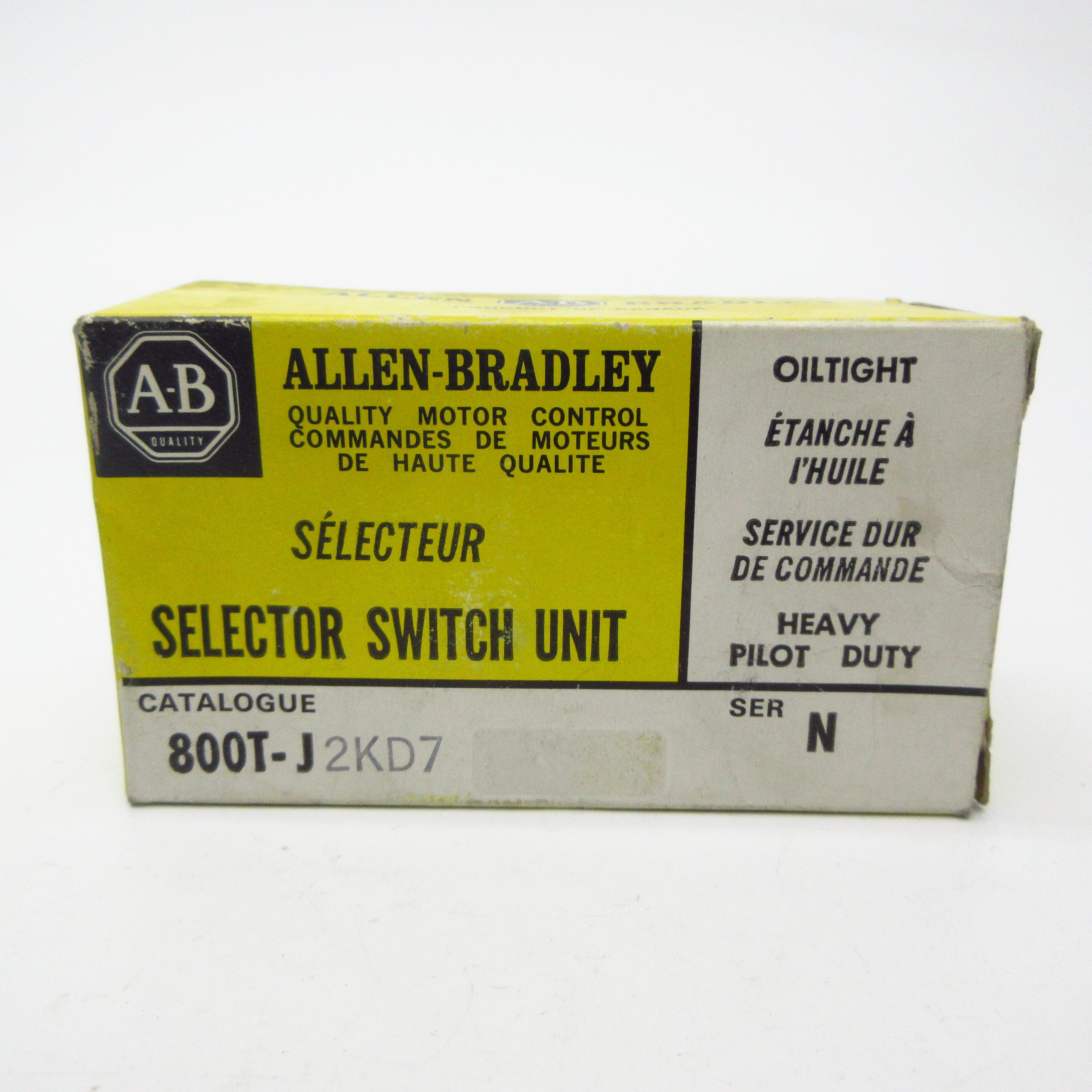 ALLEN BRADLEY 800T-J2KD7 SER. N (BK/YL) NSMP