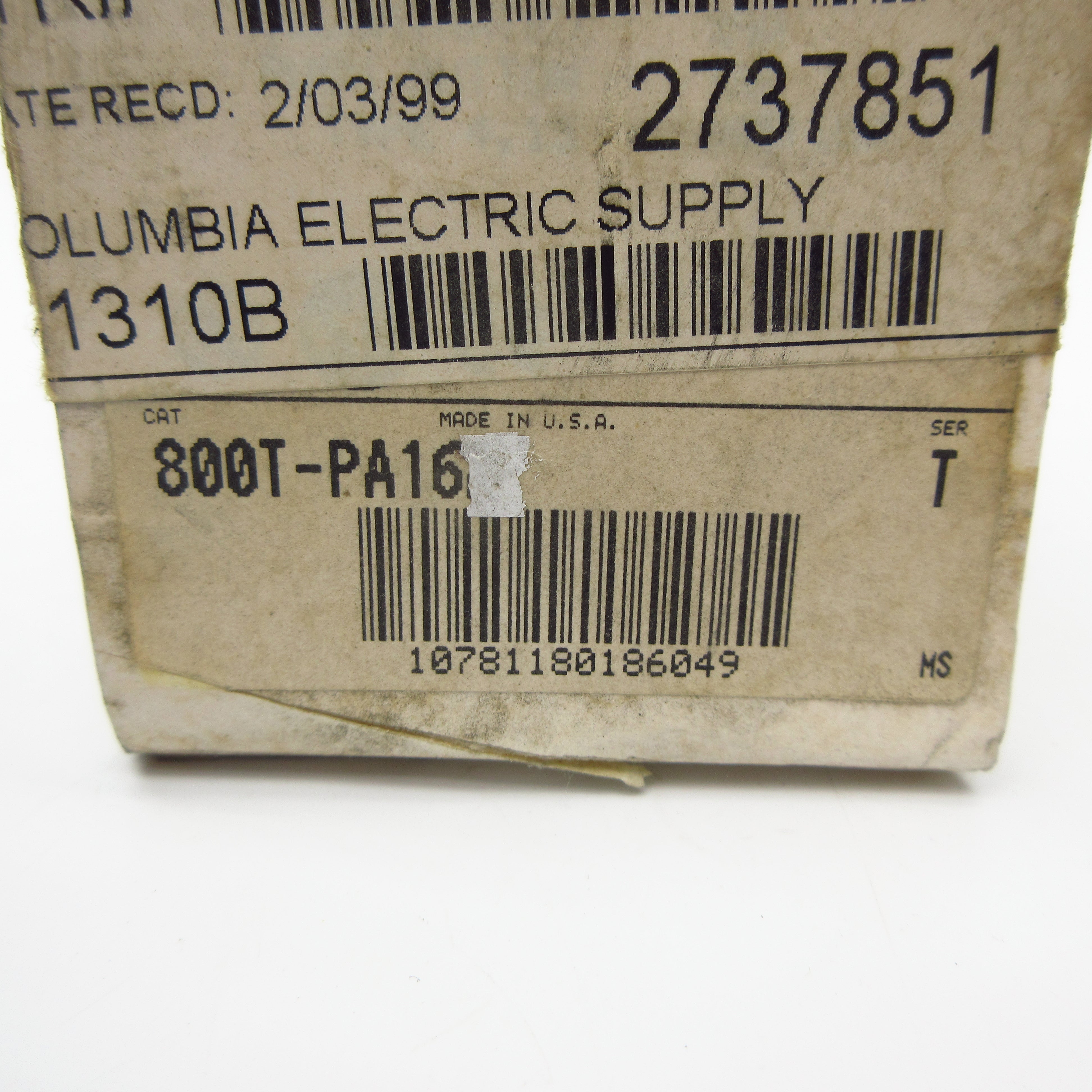 ALLEN BRADLEY 800T-PA16 SER. T 120V (GY/BL) NSMP