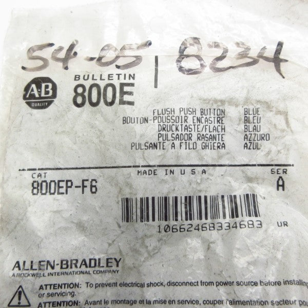 ALLEN BRADLEY 800EP-F6 SER. A NSMP