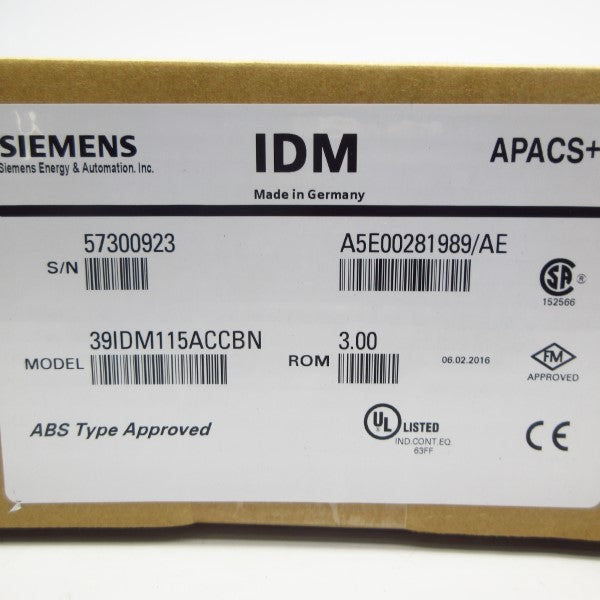SIEMENS 39IDM115ACCBN A5E00281989/AE NSFS