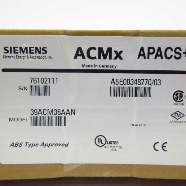 SIEMENS 39ACM38AAN A5E00348770/03 NSFS