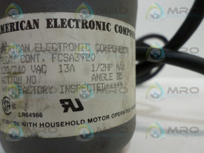 AMERICAN ELECTRONIC COMPONENTS FCSA3720 FLOAT SENSOR/SWITCH  UNMP