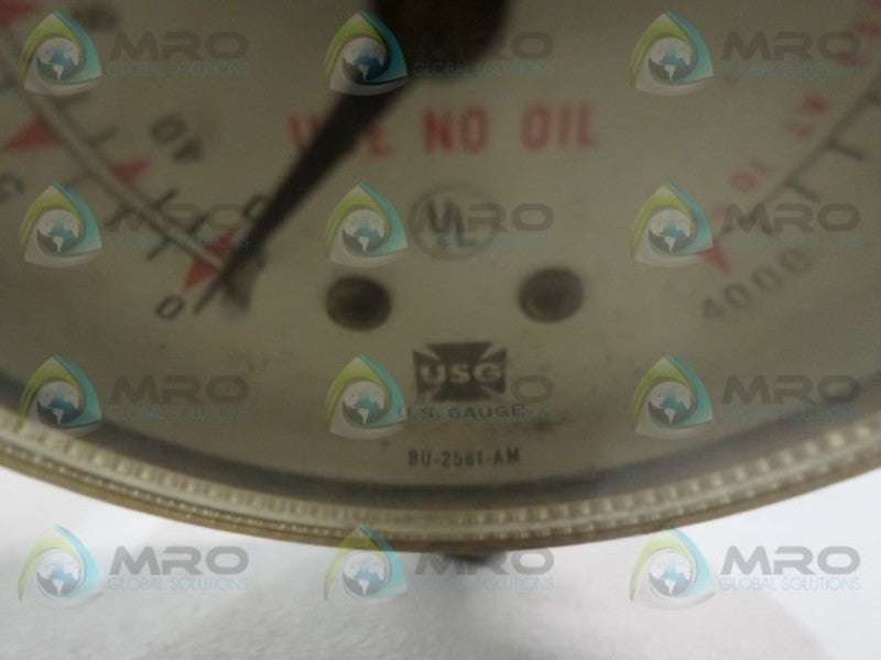 USG BU-2581-AM PRESSURE GAUGE 0-4000PSI  UNMP