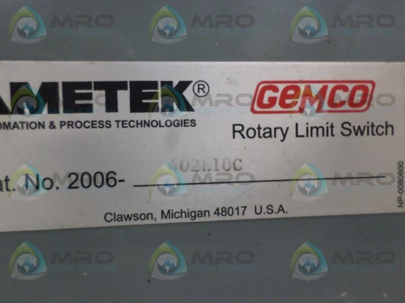 AMETEK 2006-402L10C ROTARY LIMIT SWITCH  UNMP
