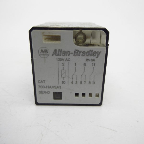 ALLEN BRADLEY 700-HAX3A1 SER. D 120VAC 6A NSNP