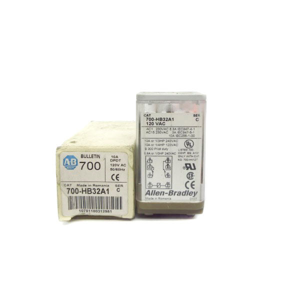 ALLEN BRADLEY 700-HB32A1 SER. C 120VAC 10A (WH) NSMP