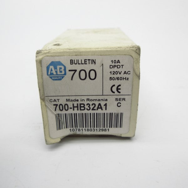 ALLEN BRADLEY 700-HB32A1 SER. C 120VAC 10A (WH) NSMP