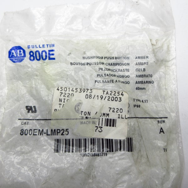 ALLEN BRADLEY 800EM-LMP25 SER. A NSMP