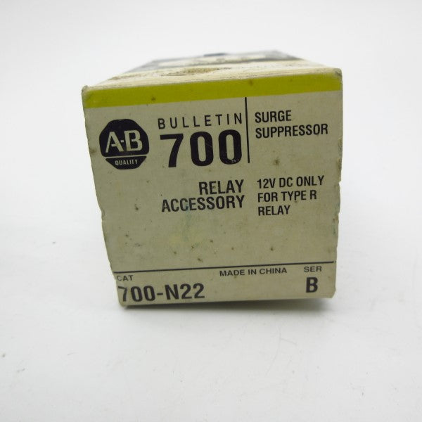 ALLEN BRADLEY 700-N22 SER. B 12VDC (BK/YL) NSMP