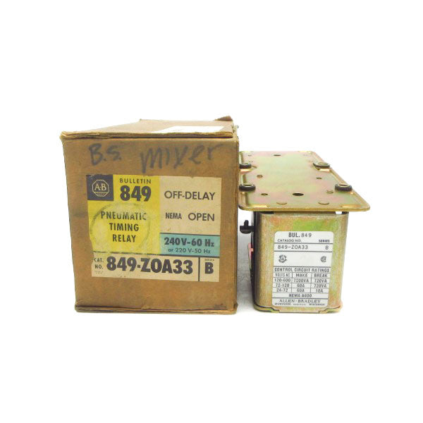ALLEN BRADLEY 849-ZOA33 SER. B 220/240V (BR/YL) NSMP