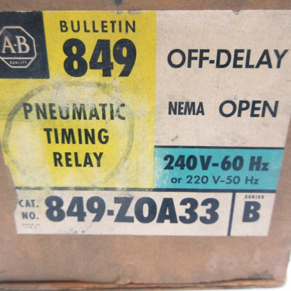 ALLEN BRADLEY 849-ZOA33 SER. B 220/240V (BR/YL) NSMP