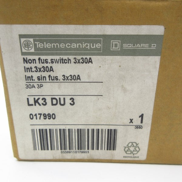 TELEMECANIQUE LK3DU3 600VAC 30A NSMP