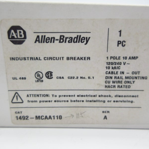 ALLEN BRADLEY 1492-MCAA110 SER. A 120/240V 10A NSMP