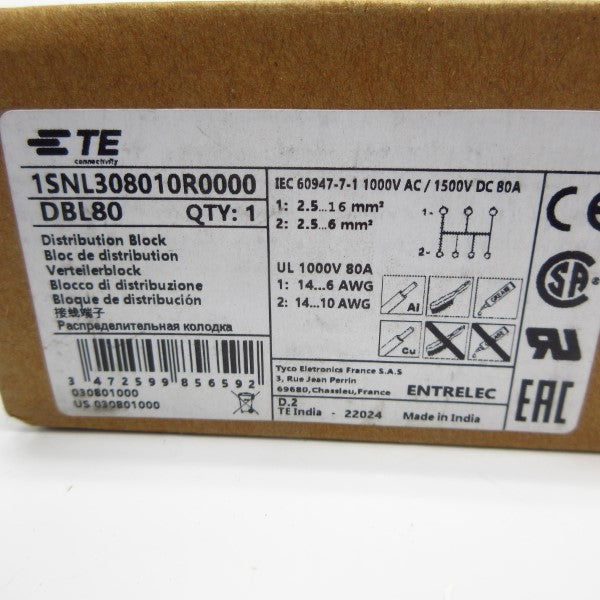 ENTRELEC 1SNL308010R0000 DBL80 1000VAC 80A NSMP