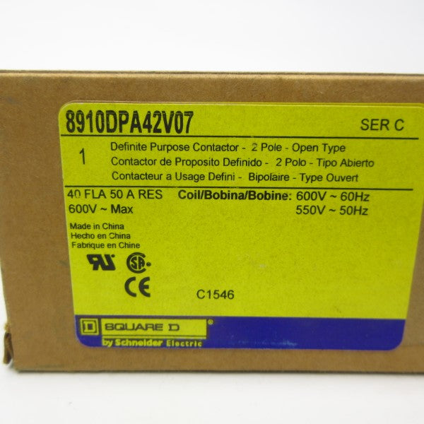 SQUARE D 8910DPA42V07 SER. C 550/600V 50A NSMP