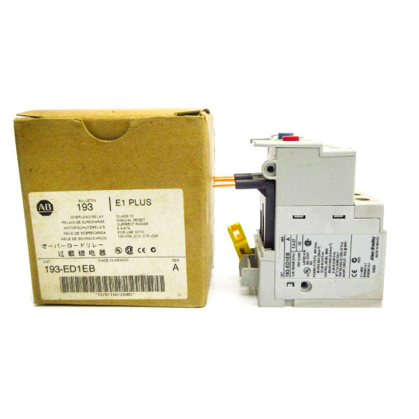 ALLEN BRADLEY 193-ED1EB SER. A 600V 5.4-27A (BR/WH) NSMP