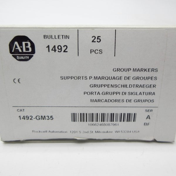 ALLEN BRADLEY 1492-GM35 SER. A (PKG OF 25) (WH) NSMP