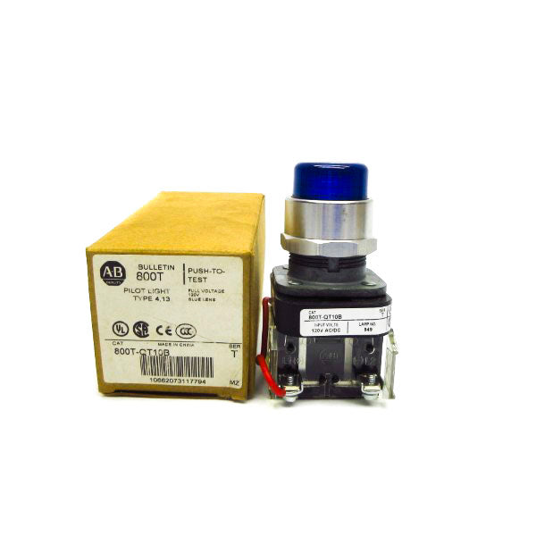 ALLEN BRADLEY 800T-QT10B SER. T 120V (BR/WH) NSMP