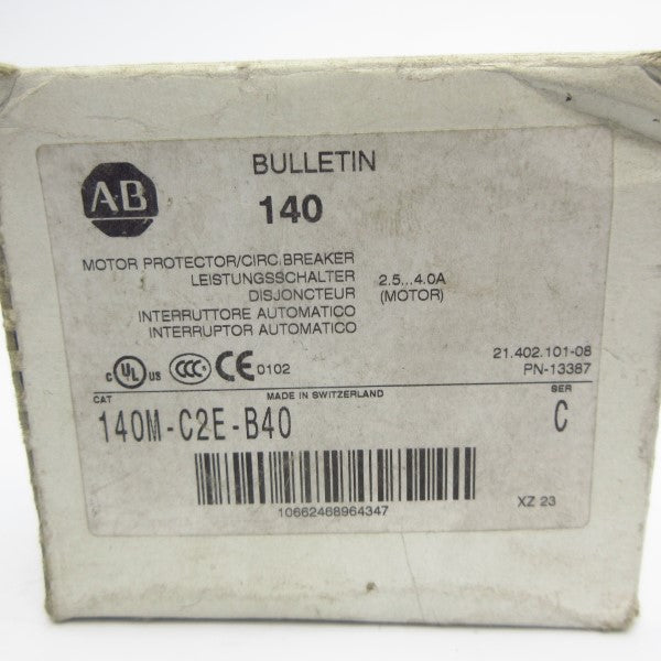 ALLEN BRADLEY 140M-C2E-B40 SER. C 690V 2.5-4.0A NSMP