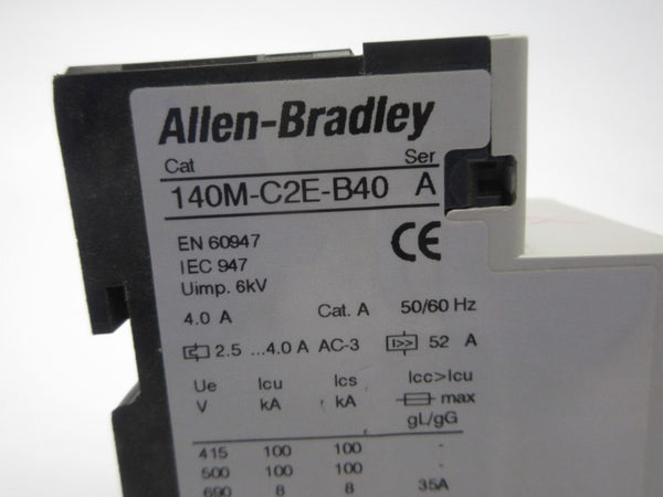 ALLEN BRADLEY 140M-C2E-B40 SER. A 690V 2.5-4.0A (AS PICTURED) NSNP