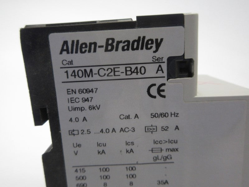 ALLEN BRADLEY 140M-C2E-B40 SER. A 690V 2.5-4.0A (AS PICTURED) NSNP
