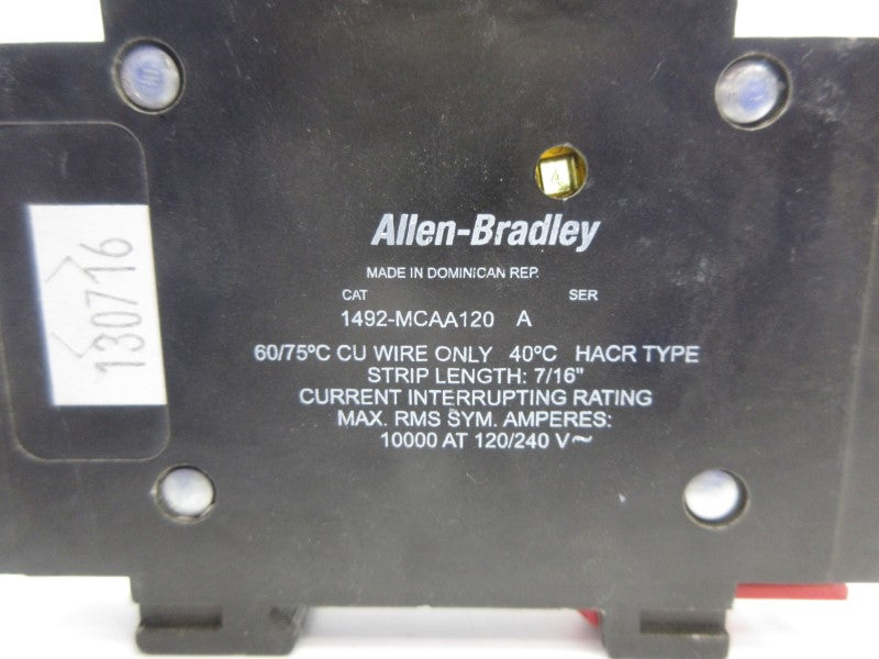 ALLEN BRADLEY 1492-MCAA120 SER. A 120/240V 20A NSNP