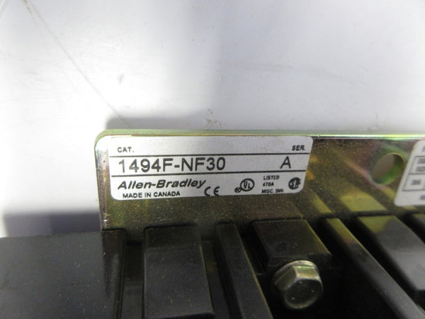 ALLEN BRADLEY 1494F-NF30 SER. A 600VAC 30A (AS PICTURED) NSNP