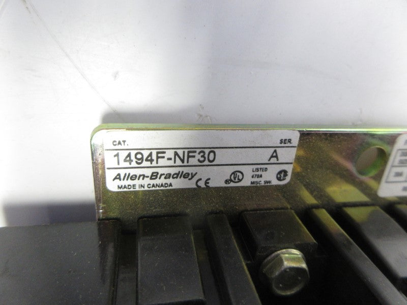 ALLEN BRADLEY 1494F-NF30 SER. A 600VAC 30A (AS PICTURED) NSNP