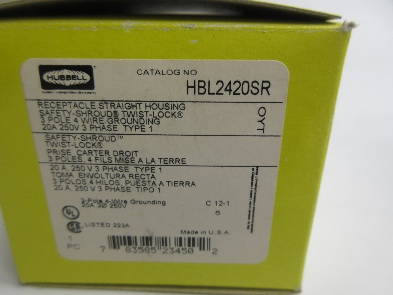 HUBBELL HBL2420SR 250V 20A NSMP