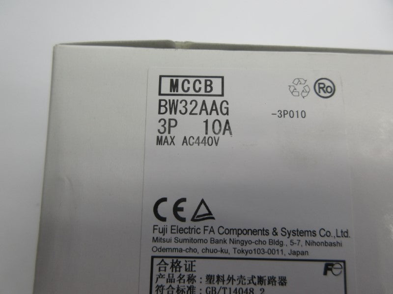 FUJI ELECTRIC BW32AAG3P010 440VAC 10A NSFS
