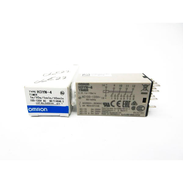 OMRON H3YN-4 100-120VAC 0.1S-10M NSMP