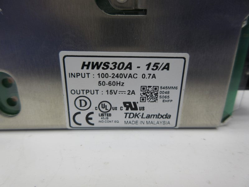 TDK LAMBDA HWS30A-15/A 100-240VAC 0.7A NSNP
